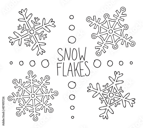 snowflakes doodle