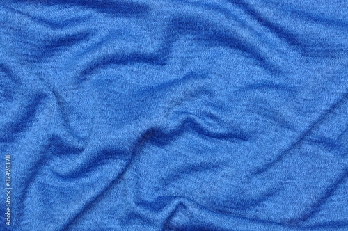 Blue draped fabric 