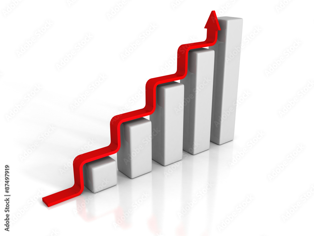 Abstract Successful Business Graph With Growing Arrow Abstract Successful Business Graph With Growing Arrow