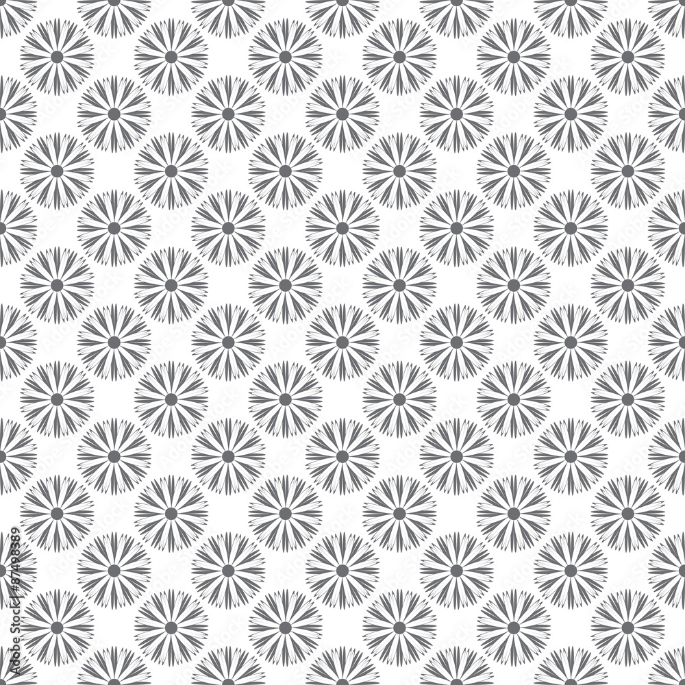 Seamless pattern whit gray flowers on a white background Seamless pattern whit gray flowers on a white background