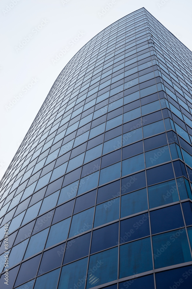 Blue glass modern business center