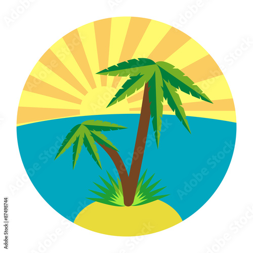 Flat palm icon