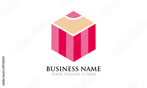 Sweet Art Pencil Cube Logo Template photo