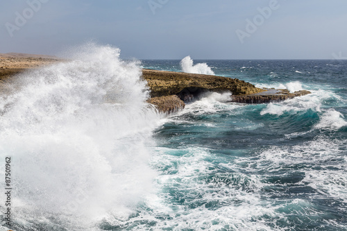Waves Crashing Over Black Rock Beach