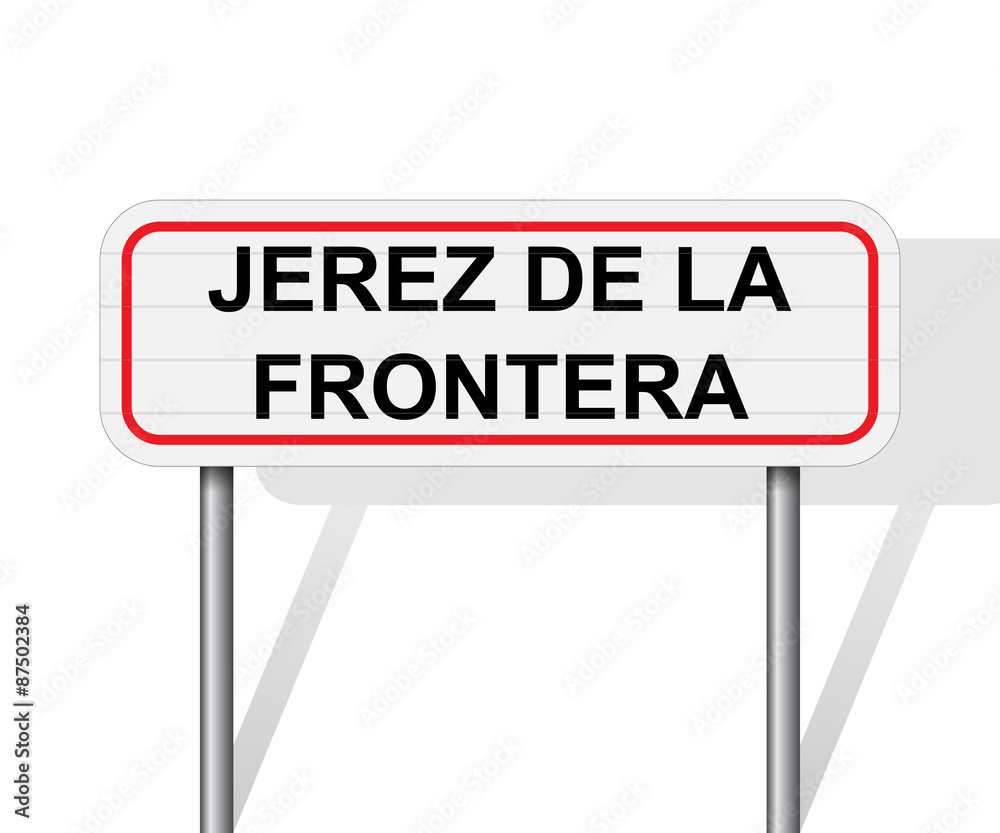 Welcome to Jerez de la Frontera Spain road sign vector Welcome to Jerez de la Frontera Spain road sign vector