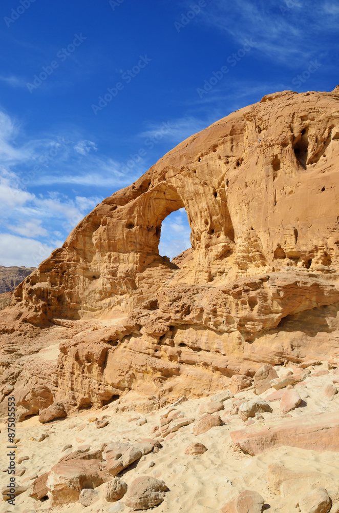 Rock arch in desert Rock arch in desert