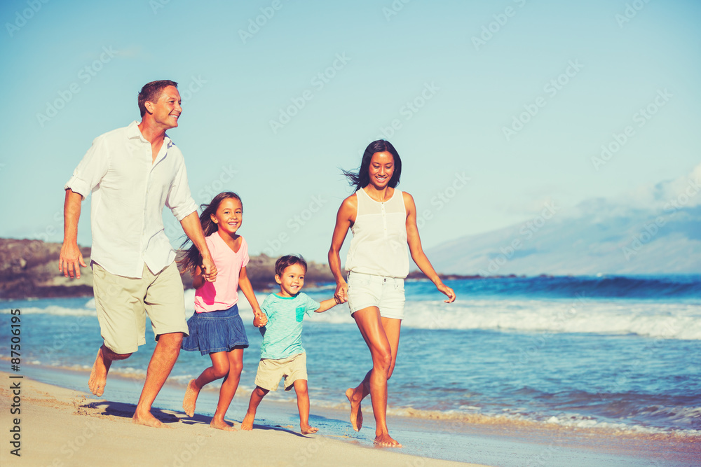 Fototapeta premium Happy Family Together Having Fun