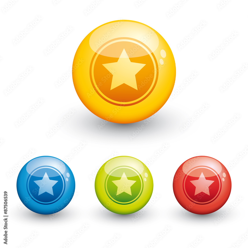 Star glossy icon Star glossy icon