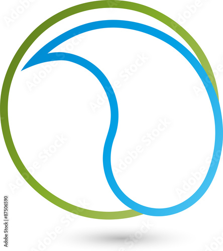 Tropfen und Kreis, Logo, Wasser