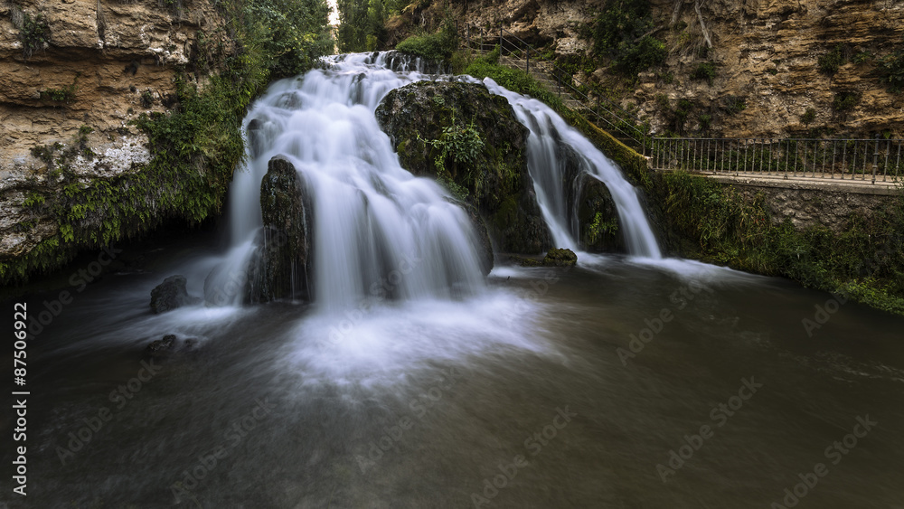 Fototapeta premium Trillo cascade city. Spain