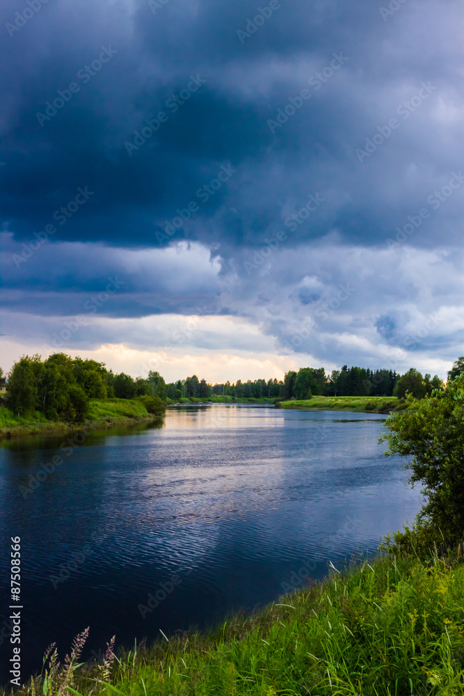 Storm Rising On The River
