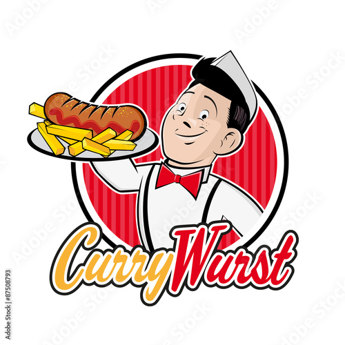 currywurst restaurant logo