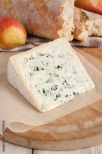 Bleu D'Auvergne Cheese a creamy French blue cheese photo