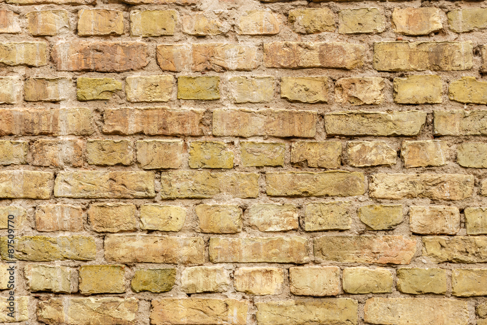 fragment of a brick wall