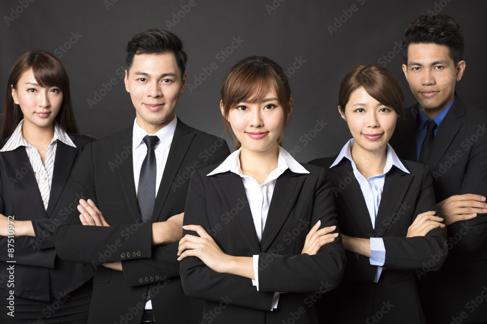 young businesswoman with successful business team young businesswoman with successful business team
