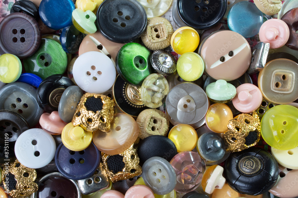 Old fashioned colorful buttons Old fashioned colorful buttons
