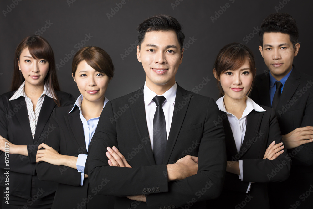 young businessman with successful business team young businessman with successful business team