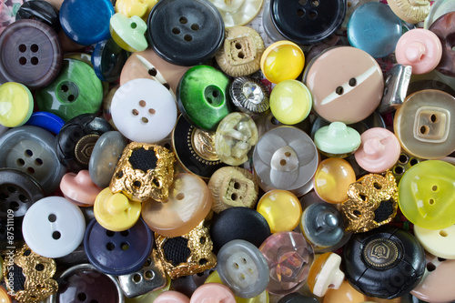 Old fashioned colorful buttons photo