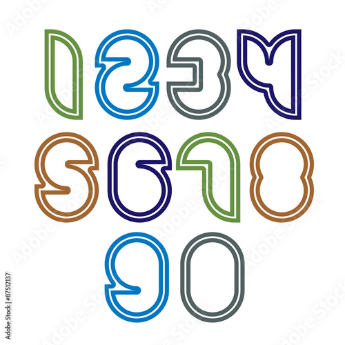 Bright unusual rounded numb...