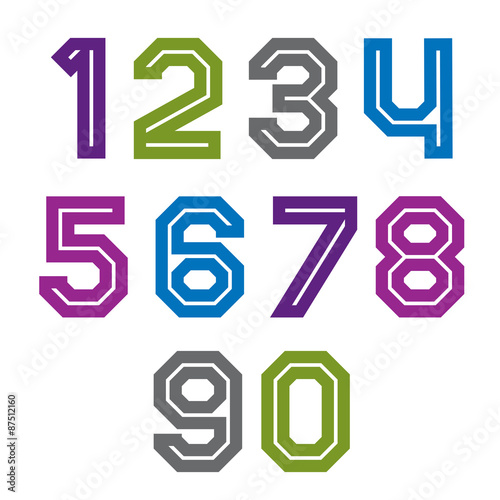Retro colorful acute-angled...