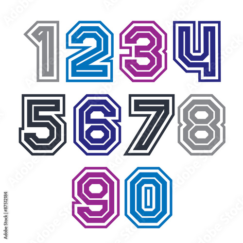 Colorful regular stripy num...