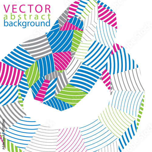 3D vector abstract design object, polygonal complicated backdrop