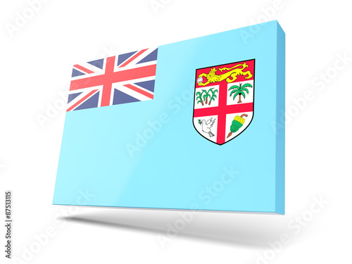 Square icon with flag of fiji