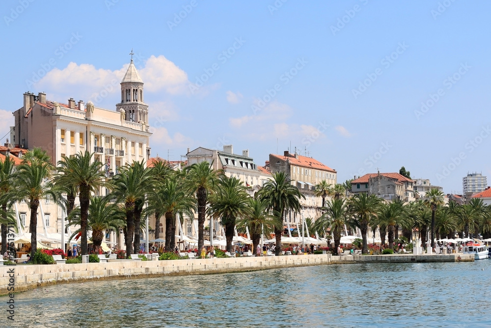 Riva Promenade in Split, Croatia.