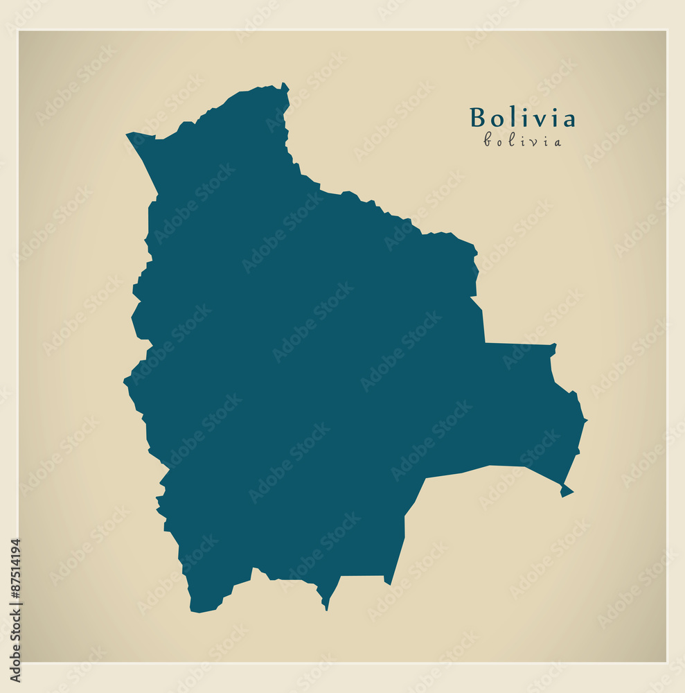 Modern Map - Bolivia BO
