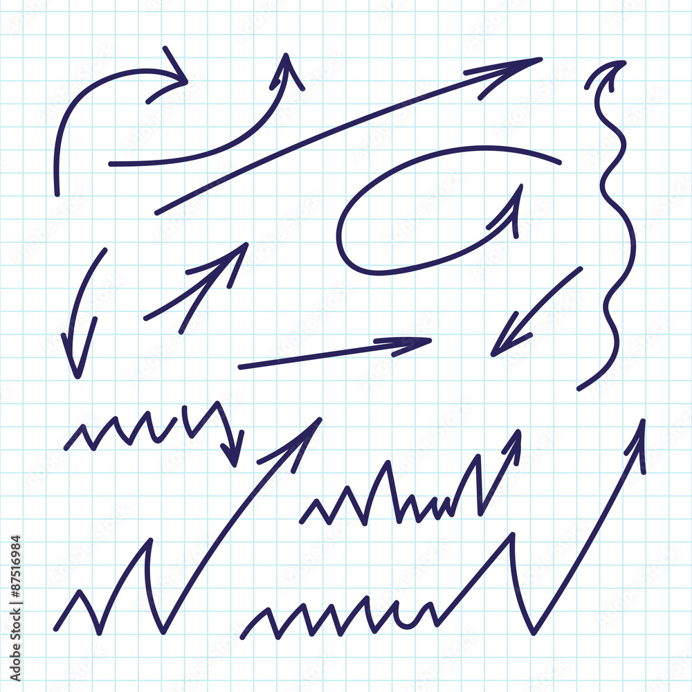 A diverse collection of vector arrows and pointers A diverse collection of vector arrows and pointers