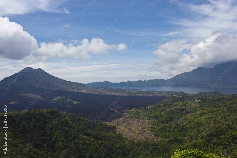 Mount Batur volcano landscape, Indonesia