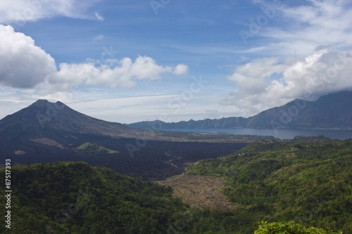Mount Batur volcano landscape  Indonesia
