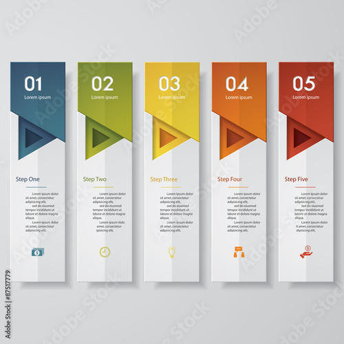 Design clean number banners template/graphic or website layout. Vector.