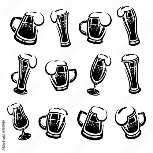 Beer set. Vector