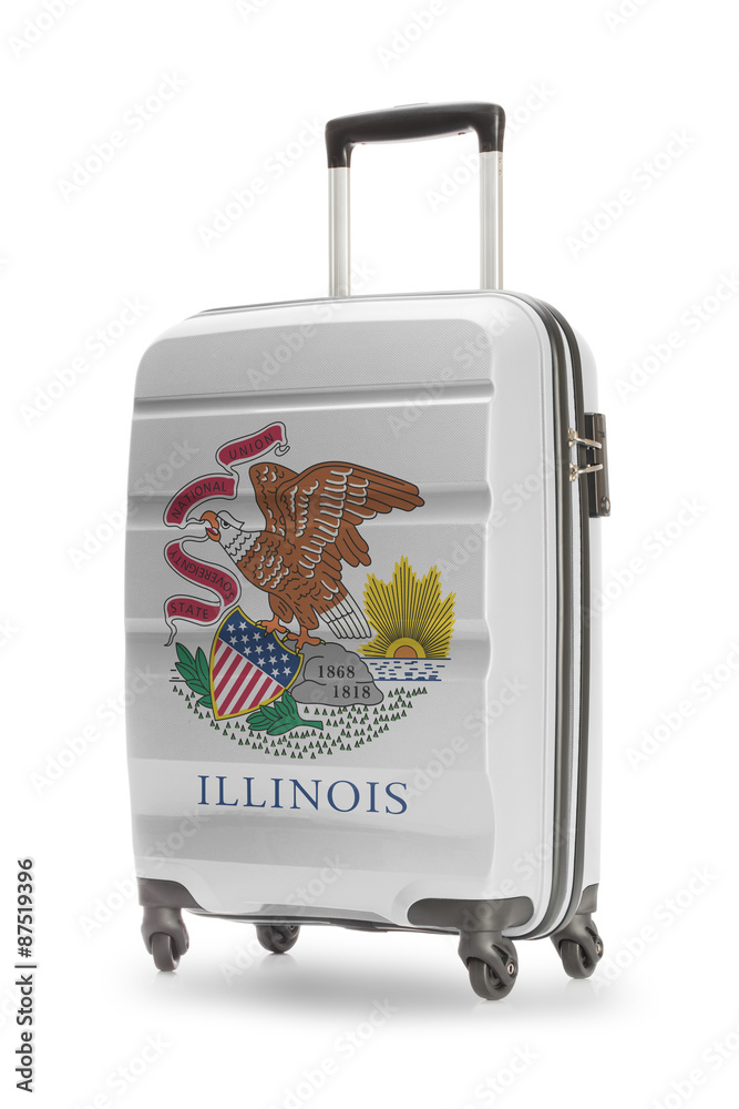 Suitcase with US state flag on it - Illinois