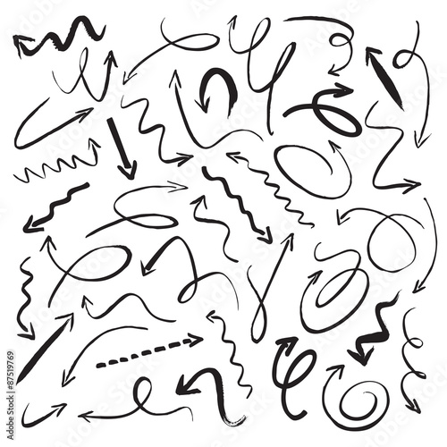 Collection of color vector arrows