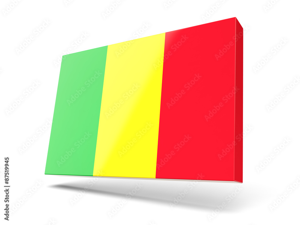 Fototapeta premium Square icon with flag of mali