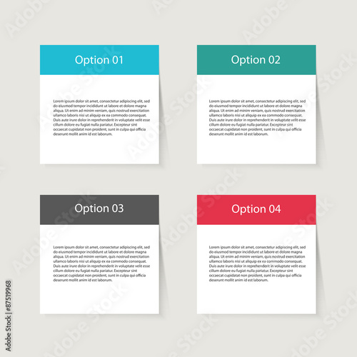 Illustration of a colored set of sticky notes