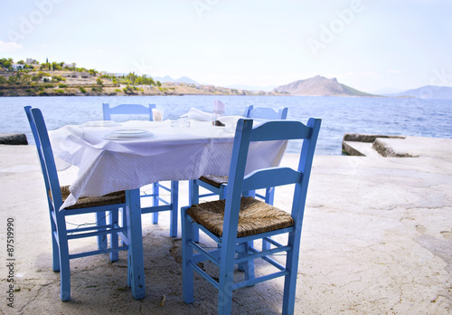 traditional tavern in a greek island