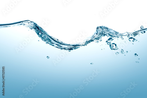 water wave above white background