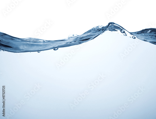 water wave above white background