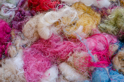 Foto Tangle of silk background.