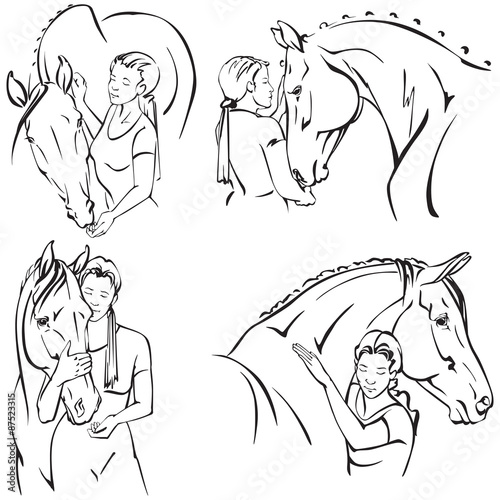 Woman and horse