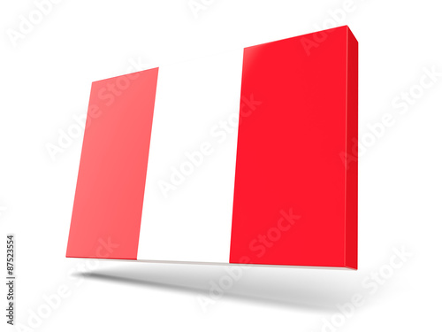 Free Download Square icon with flag of peru - GFXLoad