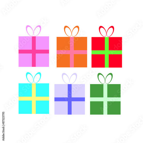package gift vector in colorful