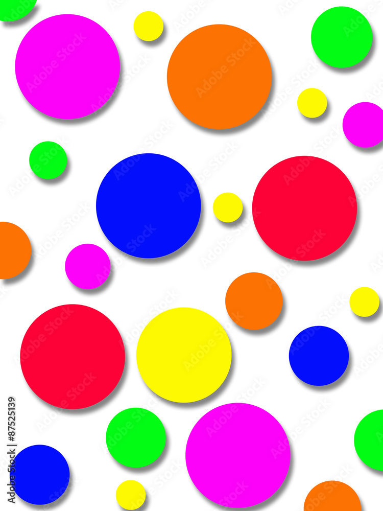 Colored balls on a white background Colored balls on a white background