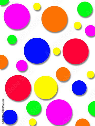 Colored balls on a white background