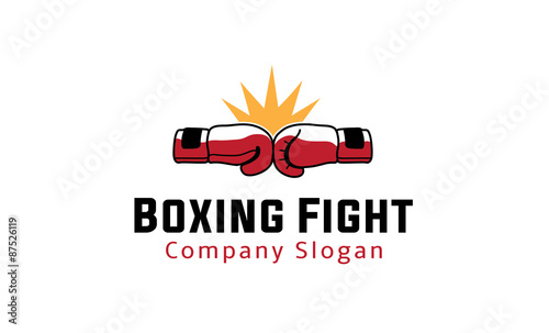 Boxing Fight Logo template
