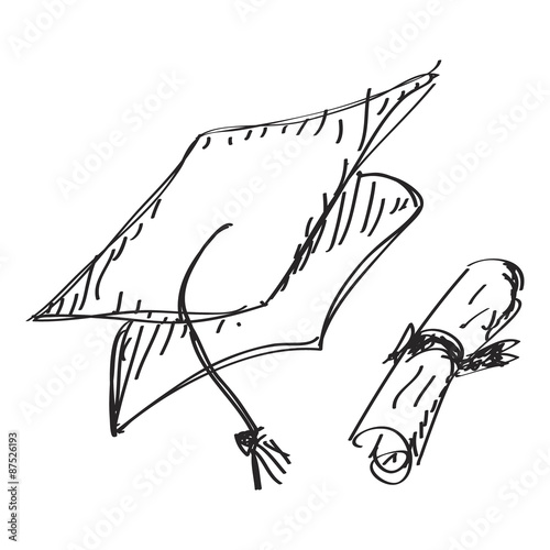 Simple doodle of a mortar board