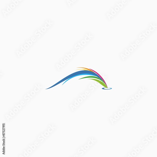 feather logo abstract